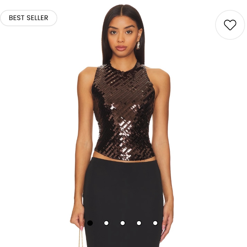 x intimately free people disco fever cami in black combo 7 brown sparkle top